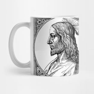 Medieval Christ Engraving - Timeless Spiritual Art Mug